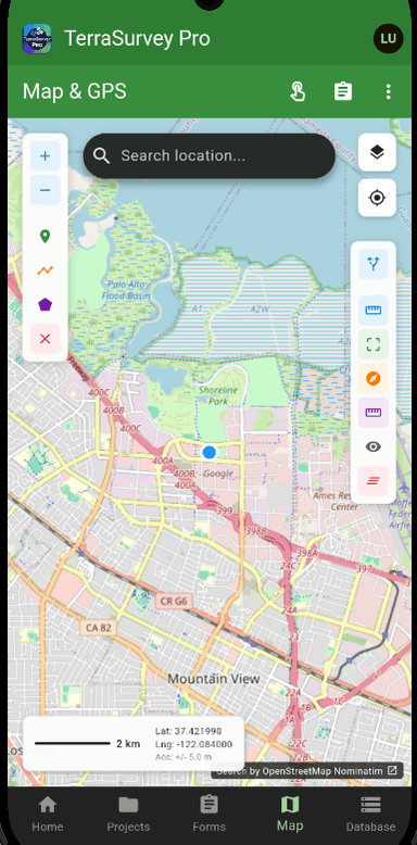 Mobile Map View